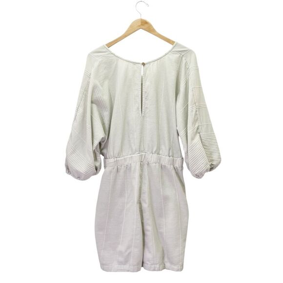 Free People Knotty But Nice Romper Dust Storm Beige Size XL Summer Boho Shorts - Picture 3 of 11